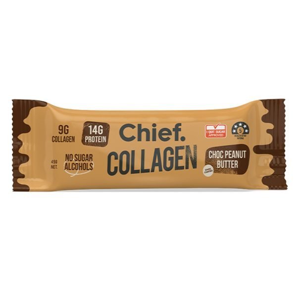 Chief Chocolate Peanut Butter Collagen Bar 45g