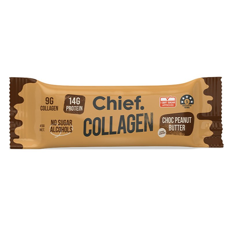 Chief Chocolate Peanut Butter Collagen Bar 45g