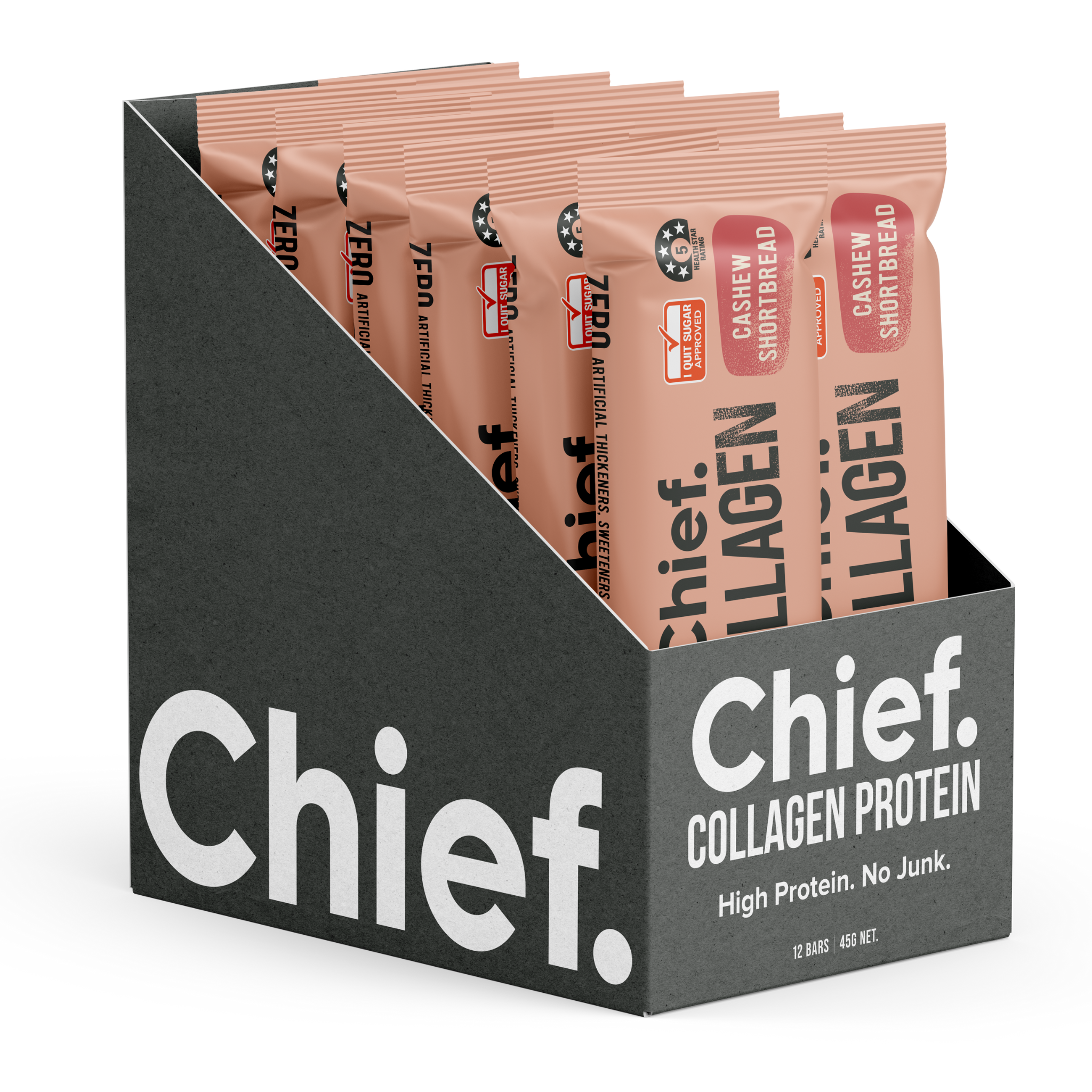 Chief Collagen Bar Cashew Shortbread 45g