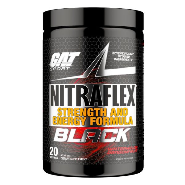 GAT Sport Nitraflex Black Watermelon Dragonfruit Flavor Pre-Workout Formula 20 Serves