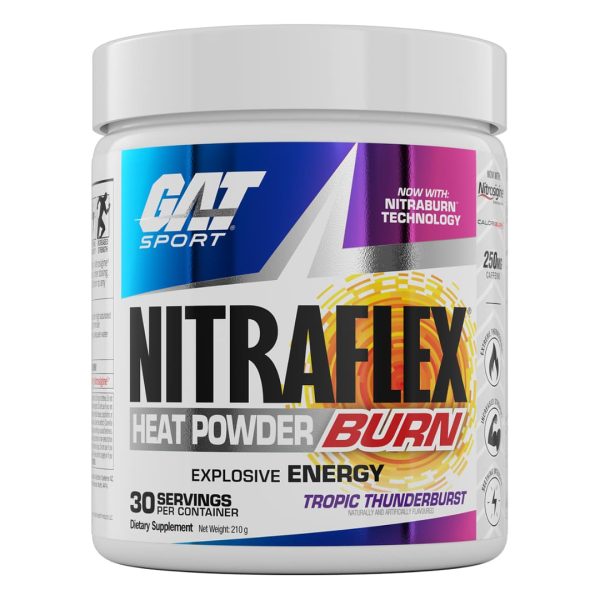 GAT Sport Nitraflex Burn Tropic Thunderburst Flavor Fat Burner 30 Serves