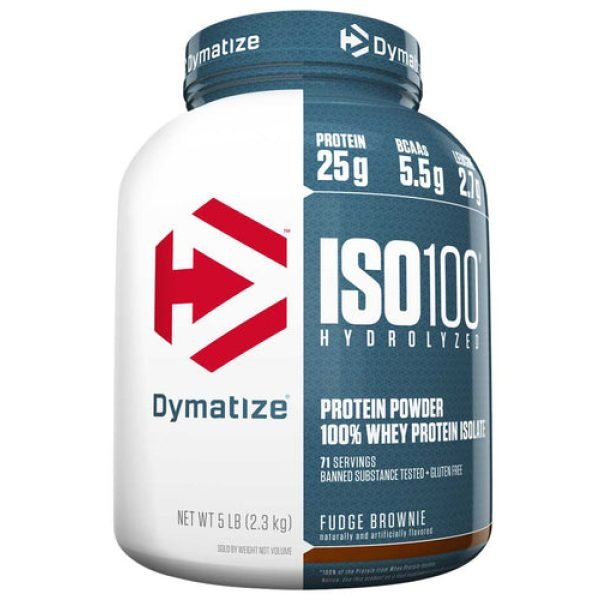 Dymatize Iso-100 Hydrolyzed Whey Protein Isolate Fudge Brownie 20 Serves 1.4lbs (640g)