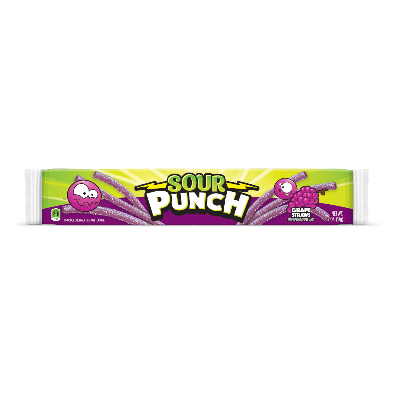 Sour Punch Grape Straws 57g
