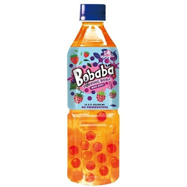 Bobaba Mixed Berry Bubble Tea 500ml