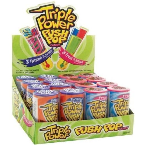 Triple Power Push Pop 34g