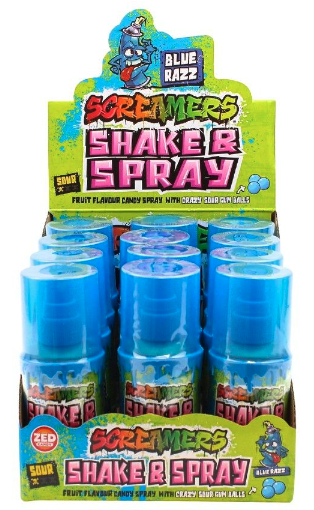 Screamers Shake & Spray Blue Razz 60ml