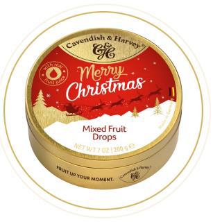 Cavendish & Harvey Mixed Fruit Christmas Tins 200g