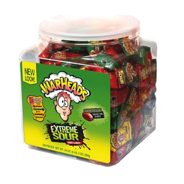 Warheads Extreme Sour Candy 240pc Tub
