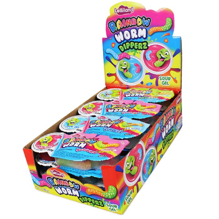 Lolliland Rainbow Worm Dipperz 60g