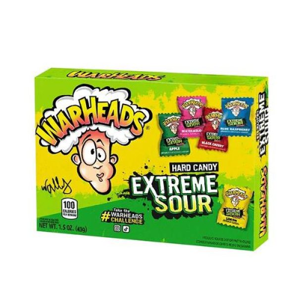 US Warheads Extreme Sour Hard Candy Theatre Box 43g