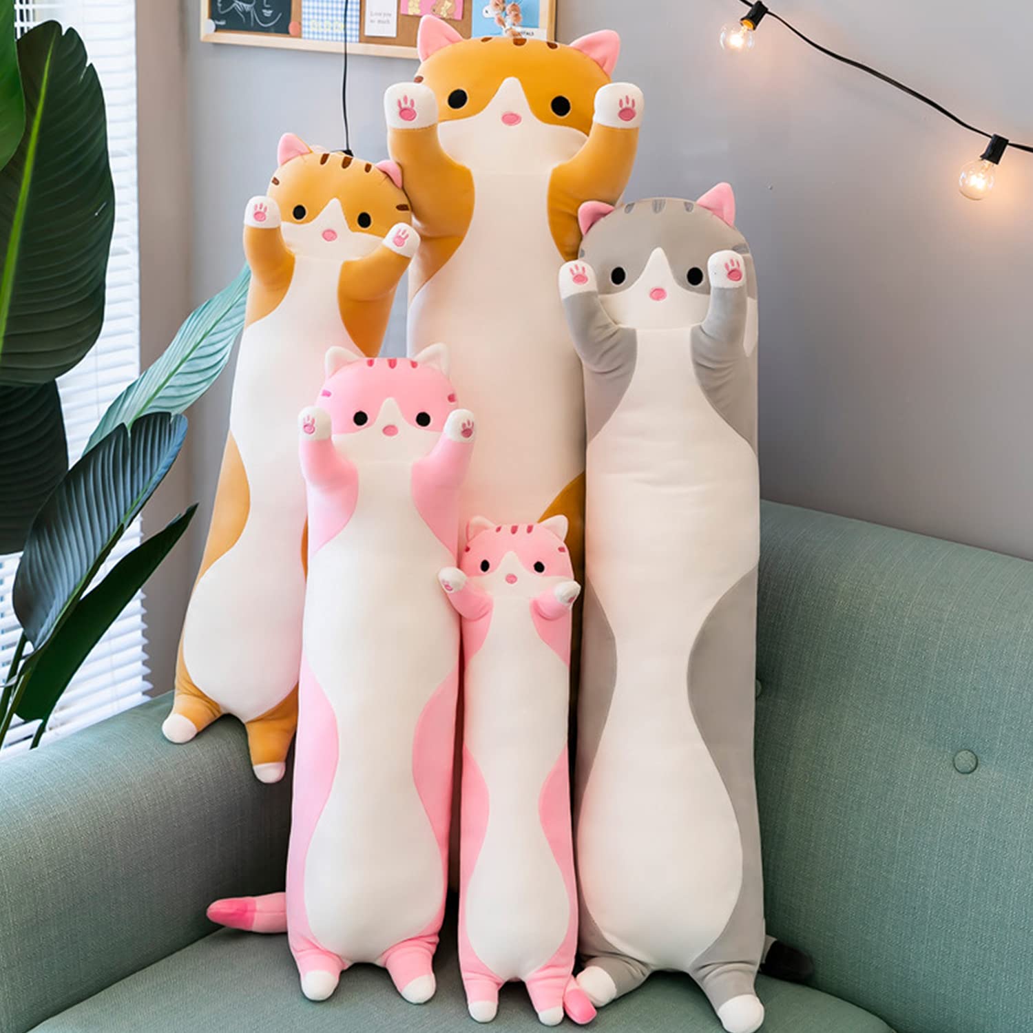 Long Cat Plush Pillow Assorted