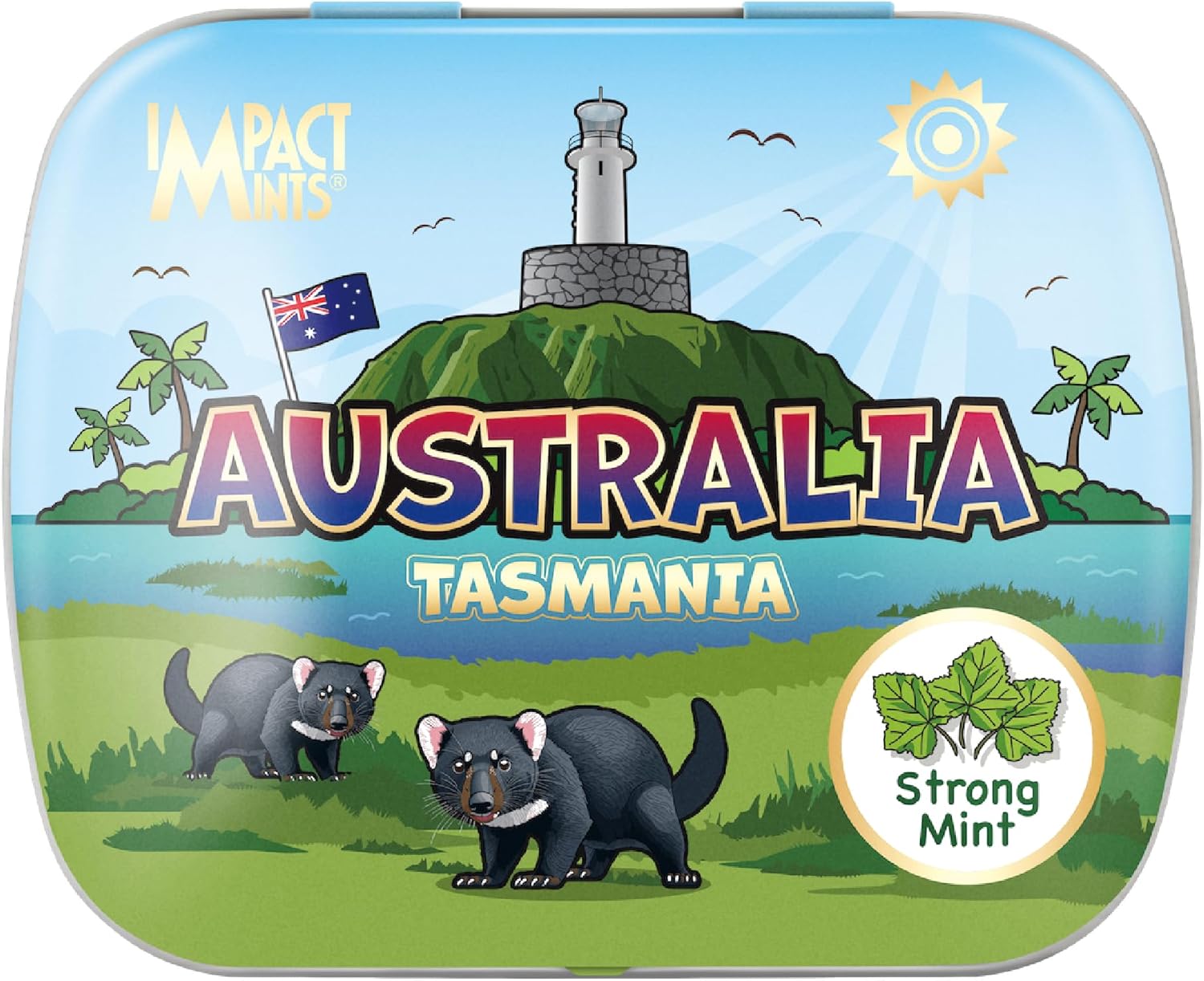 Impact Strong Mints Australia Tasmania Candy Tin 14g - Image 2