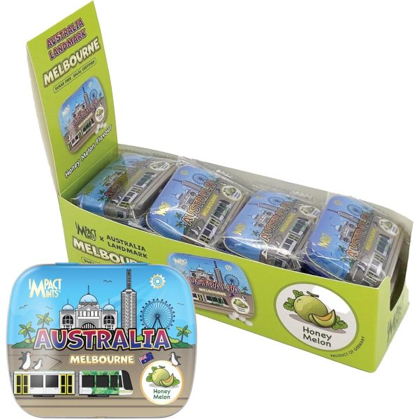 Impact Honey Melon Mints Australia Melbourne Candy Tin 14g