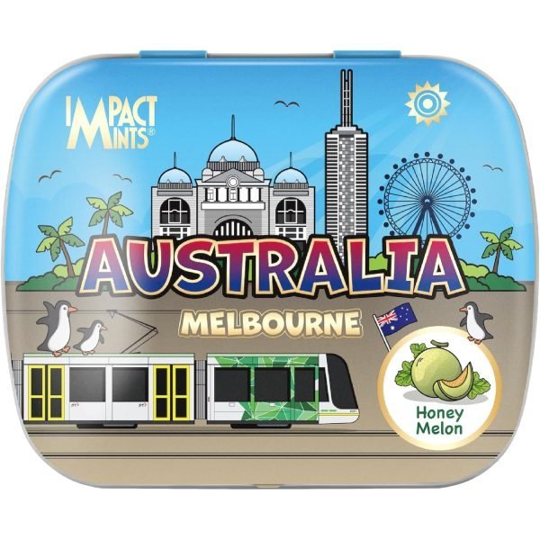 Impact Honey Melon Mints Australia Melbourne Candy Tin 14g