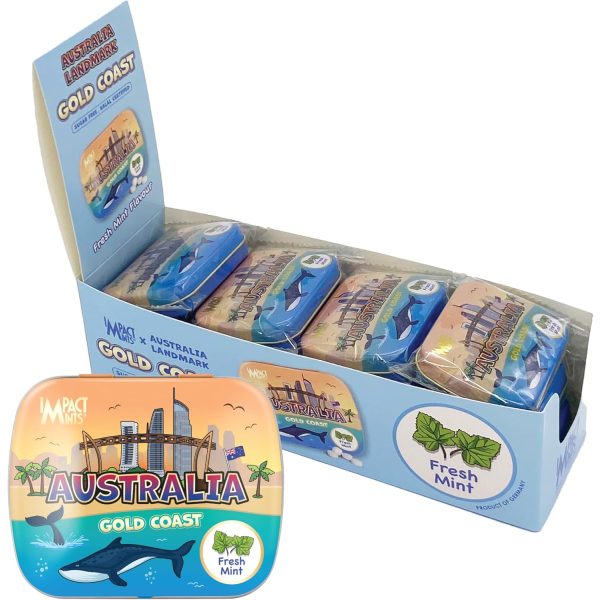 Impact Fresh Mints Australia Gold Coast Candy Tin 14g