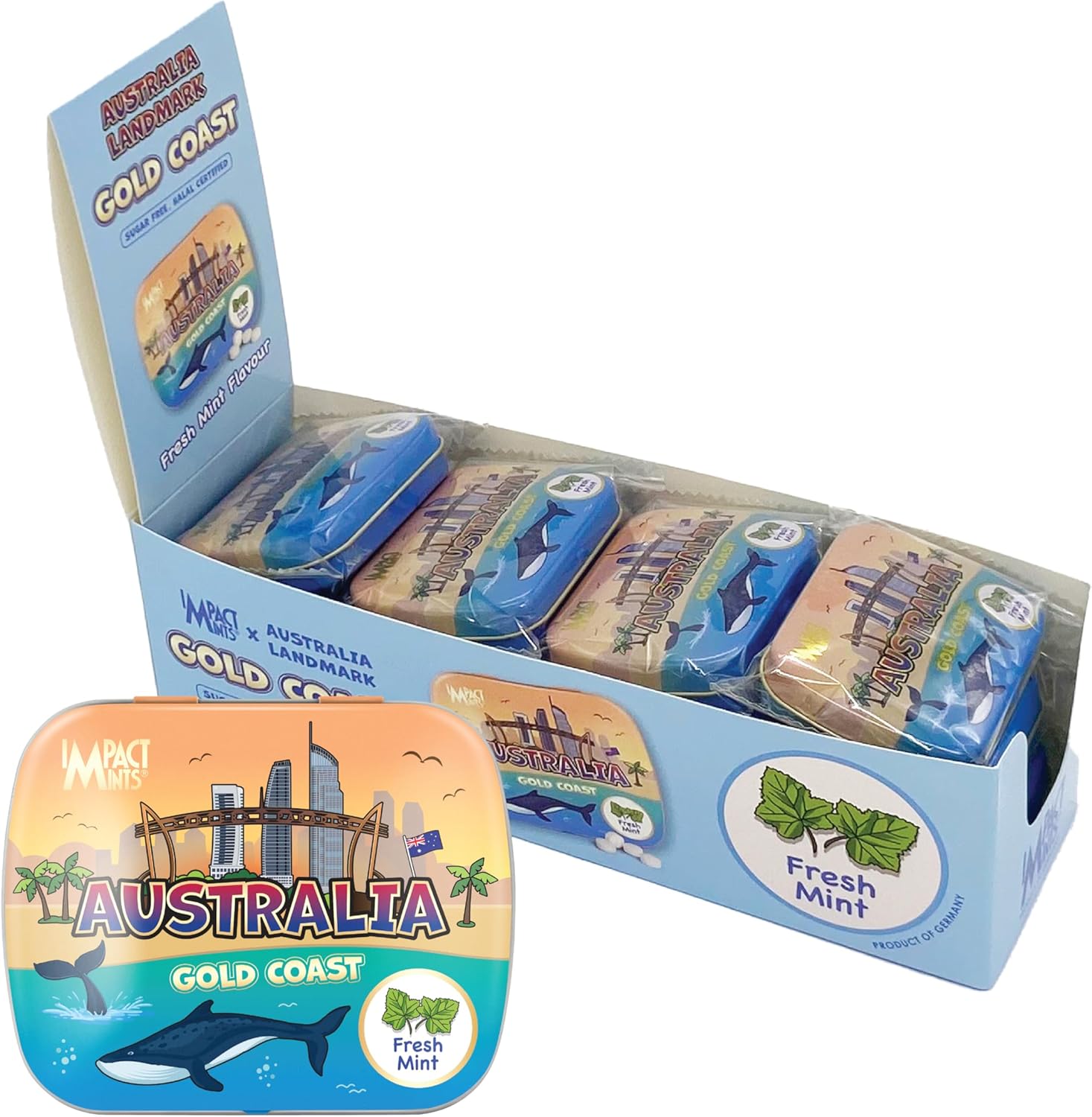 Impact Fresh Mints Australia Gold Coast Candy Tin 14g