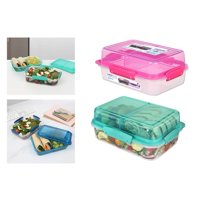 Sistema Lunch Stack to Go Rectangular Container 1.8L (Assorted)