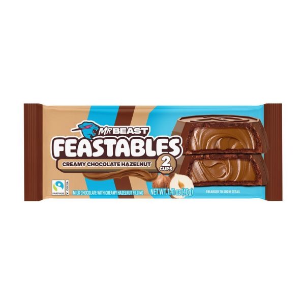 Mr Beast Feastables 2PK Hazelnut Cups 40g