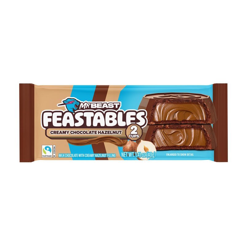 Mr Beast Feastables 2PK Hazelnut Cups 40g - Image 2