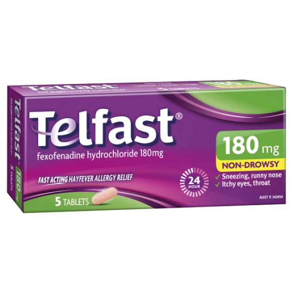 Telfast Hayfever & Allergy -180mg - 5 Tablets
