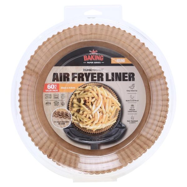 Air Fryer Liner 60pk - 20cm x 4.5cm (h) - Round