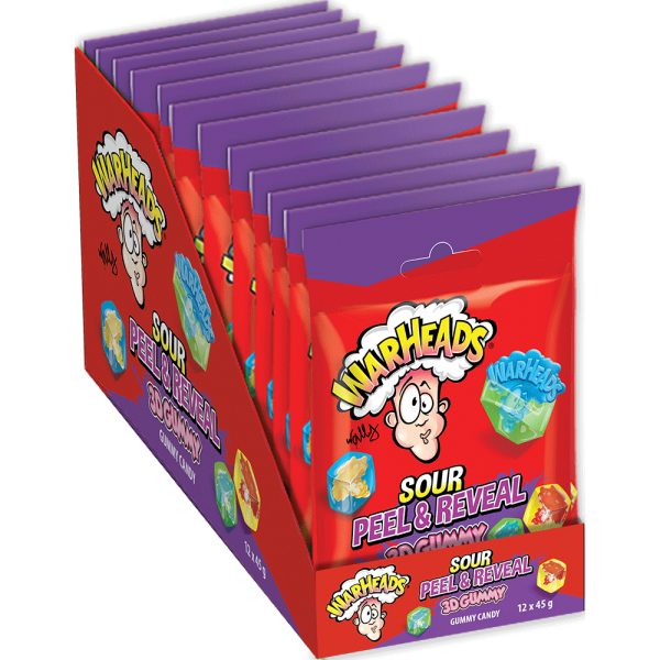 Warheads Sour Peel & Reveal 45g