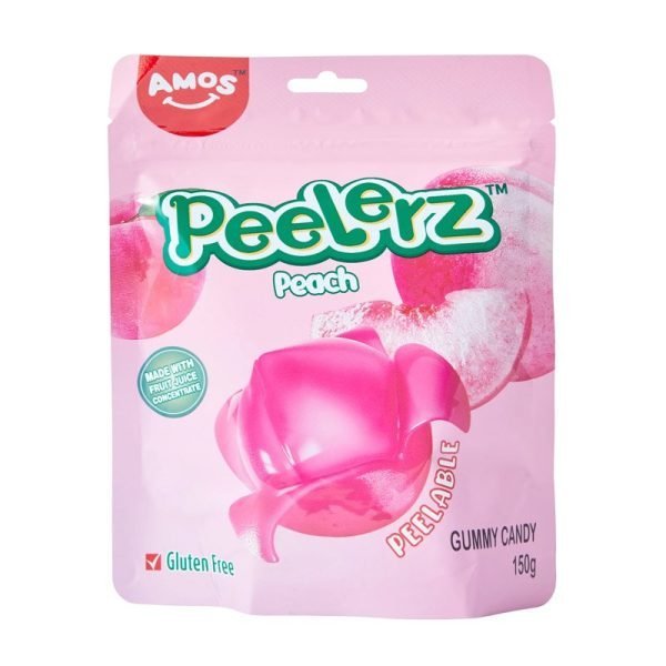 Amos Peelerz Gummy Peach Candy 150g