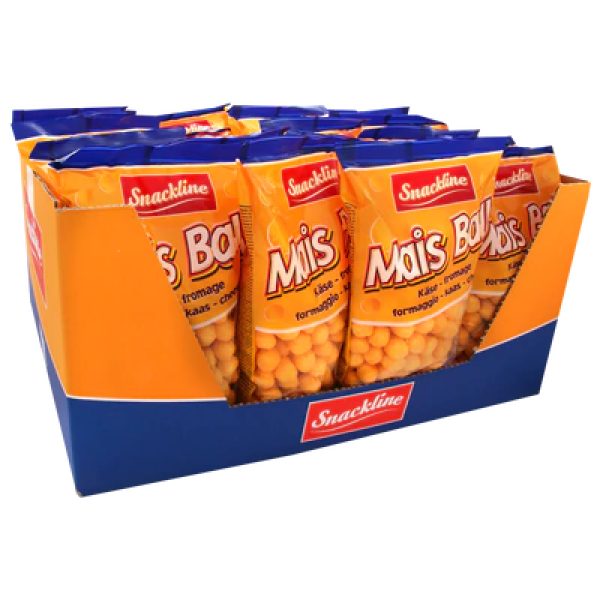 EU Snackline Cheese Balls Corn Snack Salted 125g