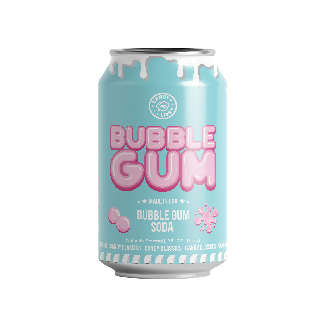 Candy Lips Bubble Gum Soda 355ml