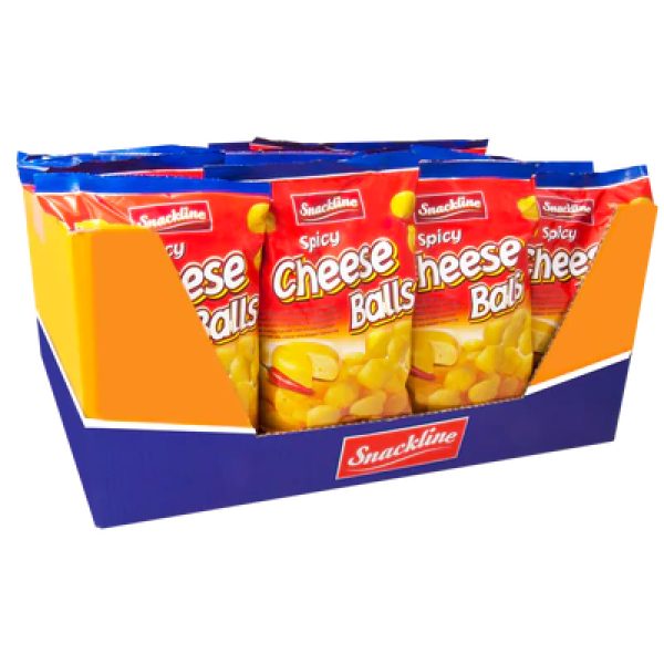 EU Snackline Spicy Cheese Balls Corn Snack 125g