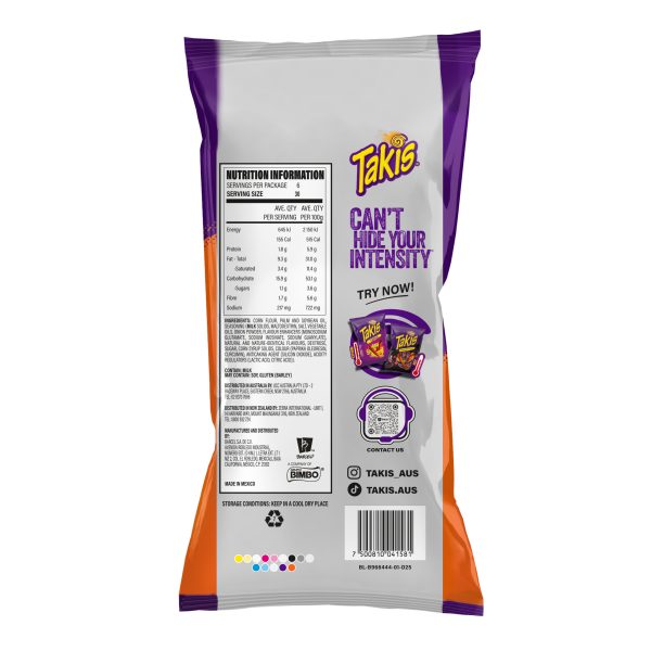 Takis Intense Nacho Chips 190g