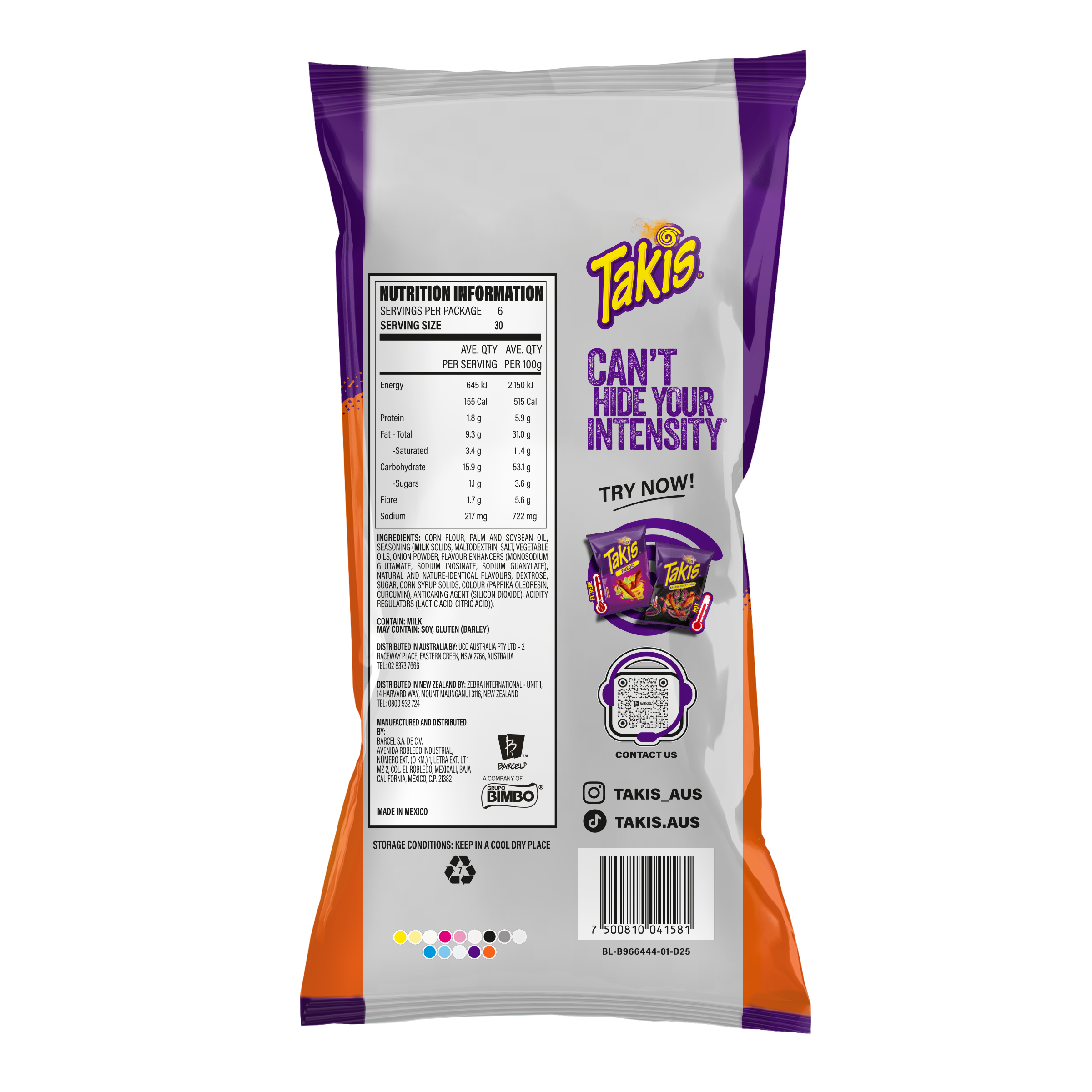 Takis Intense Nacho Chips 190g - Image 2