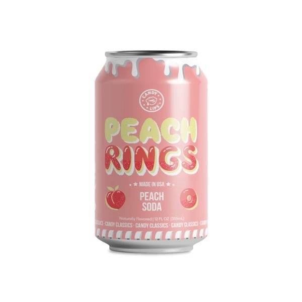 Candy Lips Peach Rings Soda 355ml