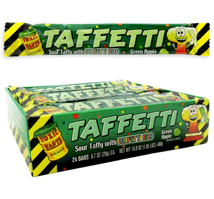 Toxic Waste Taffetti Green Apple 20g