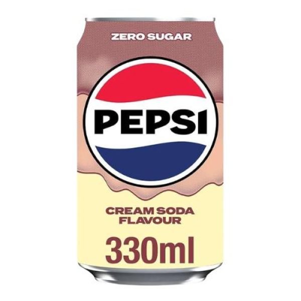 UK Pepsi Cream Soda Zero 330ml