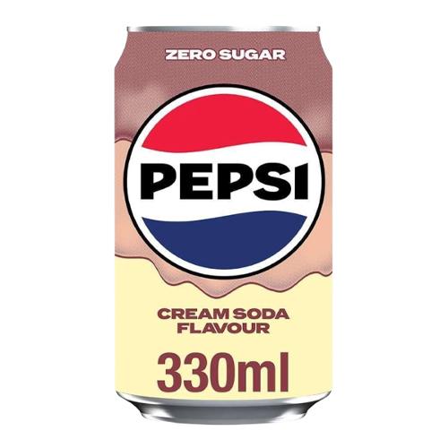 UK Pepsi Cream Soda Zero 330ml