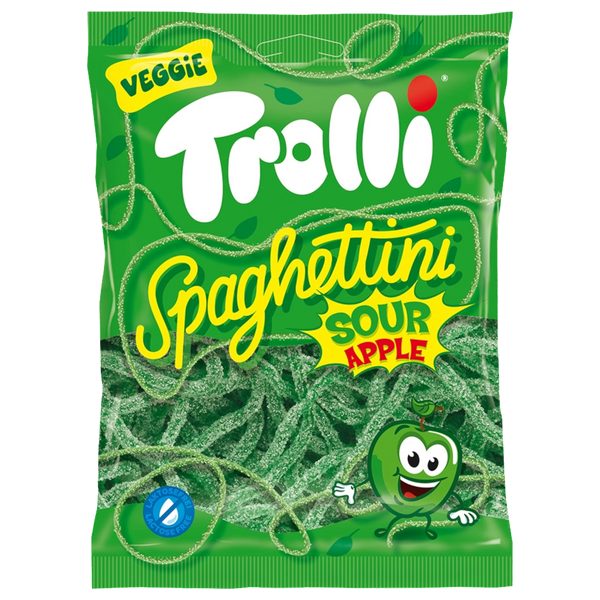 EU Trolli Spaghettini Sour Apple 100g