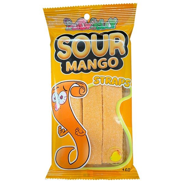 Juicy Jelly Sour Straps Mango 160g