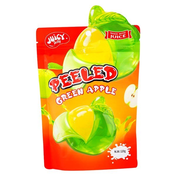 Juicy Jelly Peeled Gummy Green Apple 120g