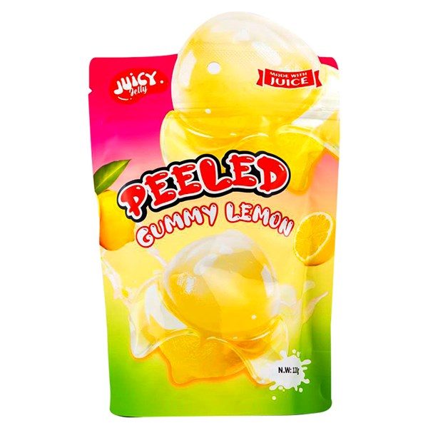 Juicy Jelly Peeled Gummy Lemon 120g