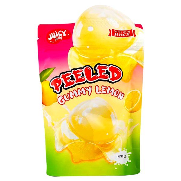 Juicy Jelly Peeled Gummy Lemon 120g