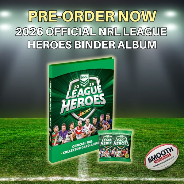 2026 NRL League Heroes Binder Album + 2 Packs