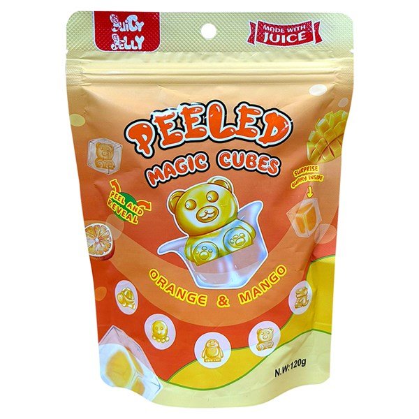 Juicy Jelly Magic Cubes Orange & Mango 120g