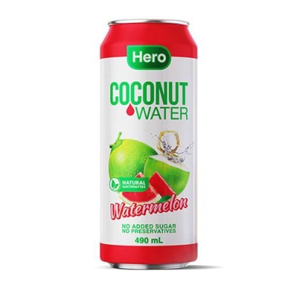 Hero Coco Pure Coconut Water with Watermelon 490ml