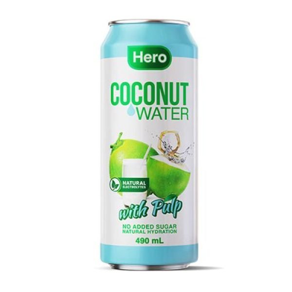 Hero Coco Pure Coconut Water with Pulp 490ml
