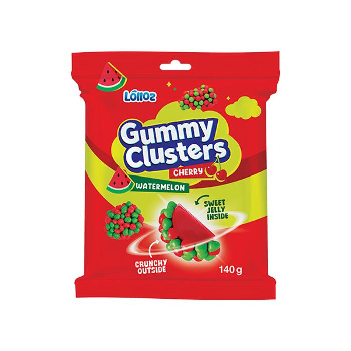 Lolloz Gummy Clusters Watermelon Cherry 140g