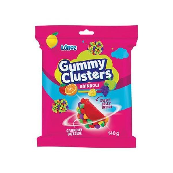 Lolloz Gummy Clusters Rainbow 140g
