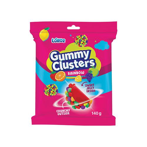 Lolloz Gummy Clusters Rainbow 140g