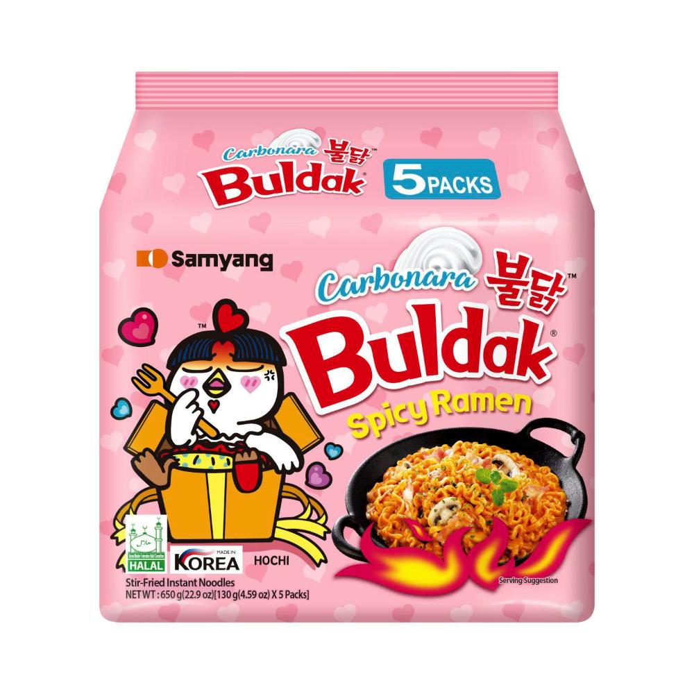 Samyang Buldak 5PK Hot Chicken Carbonara Ramen 140g