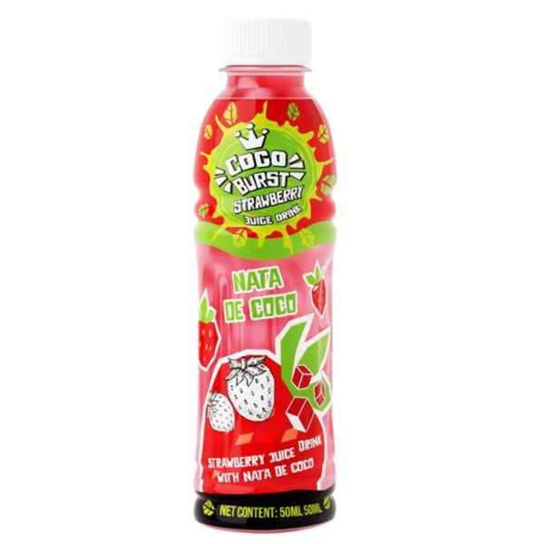 Coco Burst Strawberry Fruit with Coconut Jelly Drink 500ml